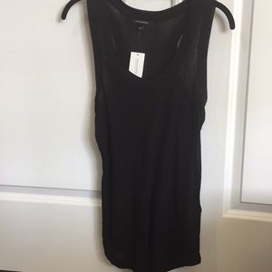 NWT Banana Republic sheer black rubber tank top S
